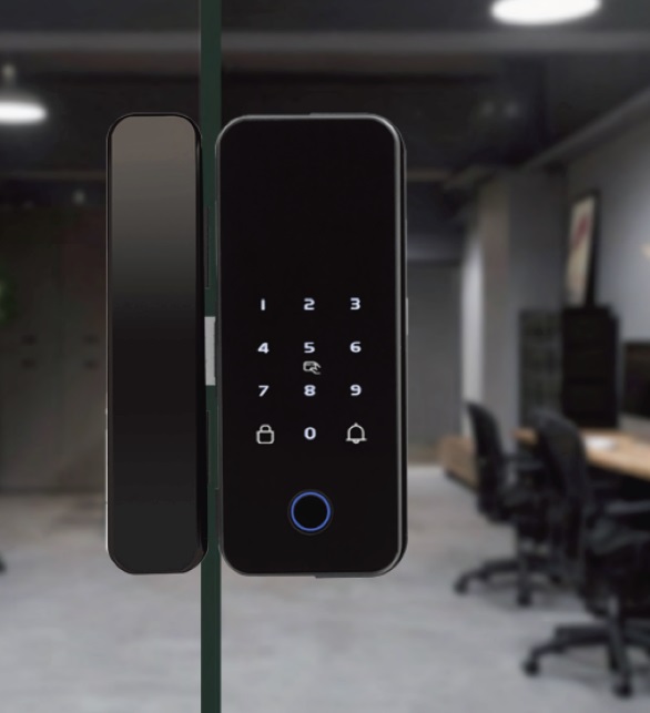электронный интеллектуальный биометрический смарт замок для стеклянной двери отпечаток пальца, ключ, карта, Wi-fi, приложение Tuya Smart, Bluetooth